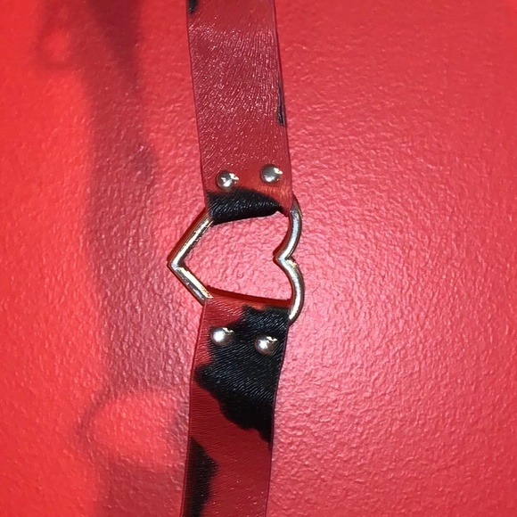 Demonia Jewelry - Cow Print Heart Choker